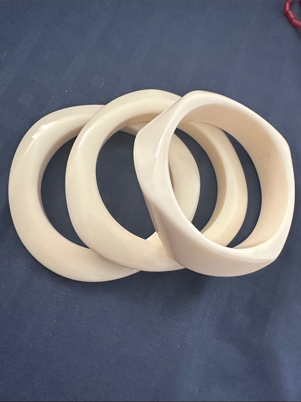 Zara Cream Resin Bangle Bracelet Set